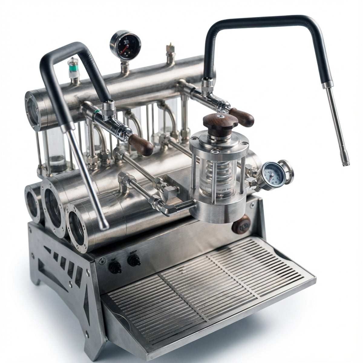 Aleman 7P kommerciel halvautomatisk espressomaskine | Tandhjulspumpe og profilering via app
