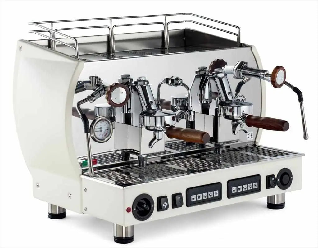 La Nuova Era Altea Vintage Kommerciel espressomaskine-Kommmerciel-La Nuova Era-2-gruppe-Hvid/træ-Barista og Espresso