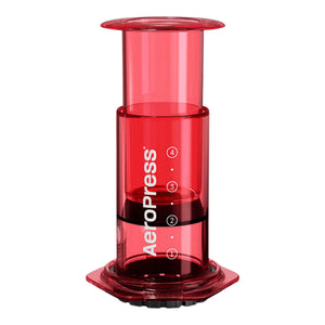 Gennemsigtig rød AeroPress