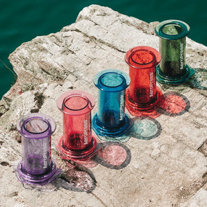 Gennemsigtig rød AeroPress
