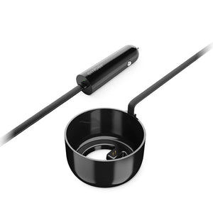 Oplader til Ember elektrisk kop i sort med ledning og adapter til hurtig og sikker opladning.