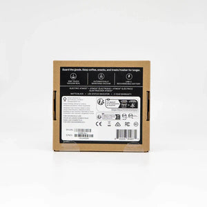 Emballage til sort elektrisk låg med vakuumforsegling, EspressoGear, Fellow, Reservedele, alt om kaffe