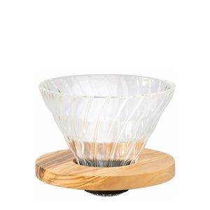 Glas Kaffedrypper V60 02 - Oliventræ HARIO