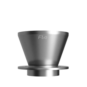 Elegant pour over i rustfrit stål med præcis flowkontrol, del af Varia, håndbrygger, alt om kaffe.
