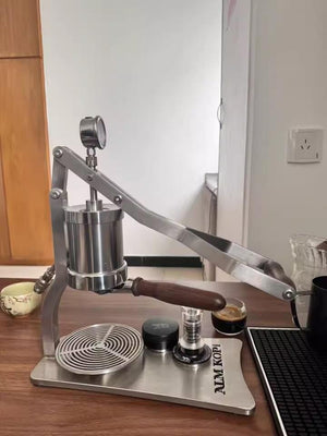 Aleman 2P espressomaskine med manuel arm | Base og drypbakke i rustfrit stål