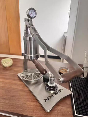 Aleman 2P espressomaskine med manuel arm | Base og drypbakke i rustfrit stål