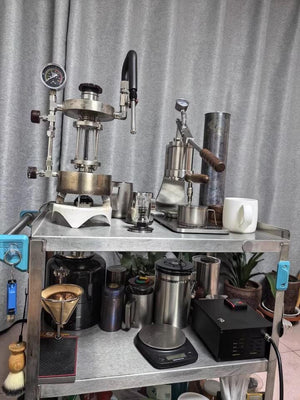 Aleman Sniper espressomaskine med manuel arm | Precision Tower i rustfrit stål