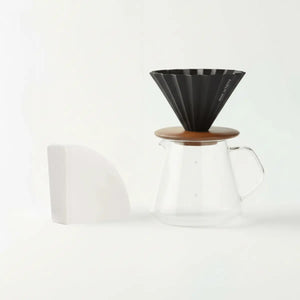 Japansk håndbrygningssæt - Origami dripper + 100 stk. filtre - Barista og Espresso