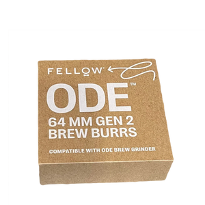 Pakke med nye malerverk til elektrisk kaffekværn fra Fellow, del af EspressoGear og Udstyr, alt om kaffe.