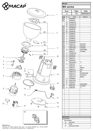 Macap Terminal board PA 8A with screws - Reservdel OEM nummer: C00061612