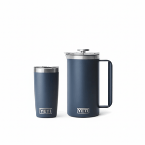 YETI Komplett Franskpress & Tumbler Set - Mörkblå - Barista och Espresso