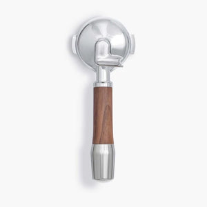 Wood Portafilter 58 mm single spout-Portafilter-Wiedemann Manufuktur-Elegant-Walnöt-Barista och Espresso